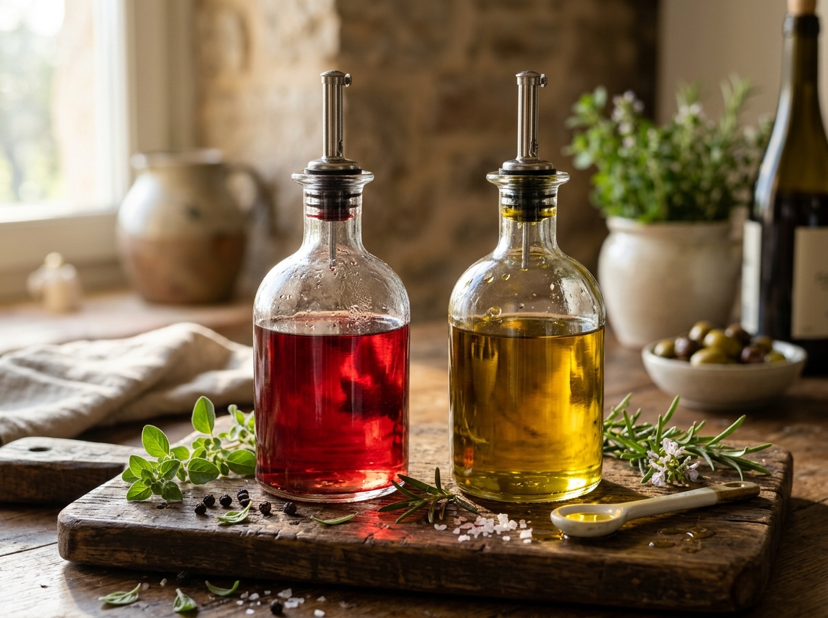 MOD Pizza Red Wine Vinegar & Extra Virgin Olive Oil – Verified vegan nutrition, calories, and allergens