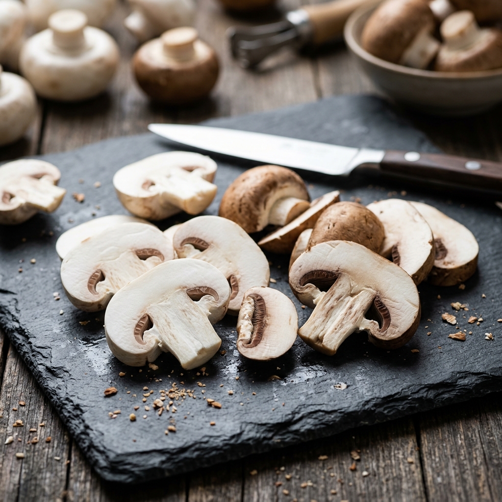 Fresh Sliced Mushrooms at MOD Pizza
