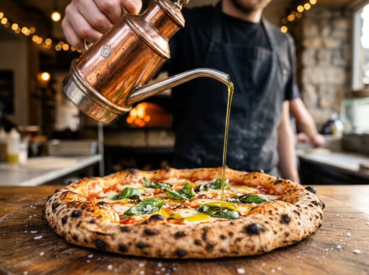 MOD Pizza Extra Virgin Olive Oil Finish – Verified vegan nutrition, calories, and allergens